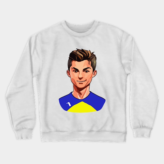 Celebrate soccer legend Cristiano Ronaldo with this adorable illustration Crewneck Sweatshirt by amithachapa